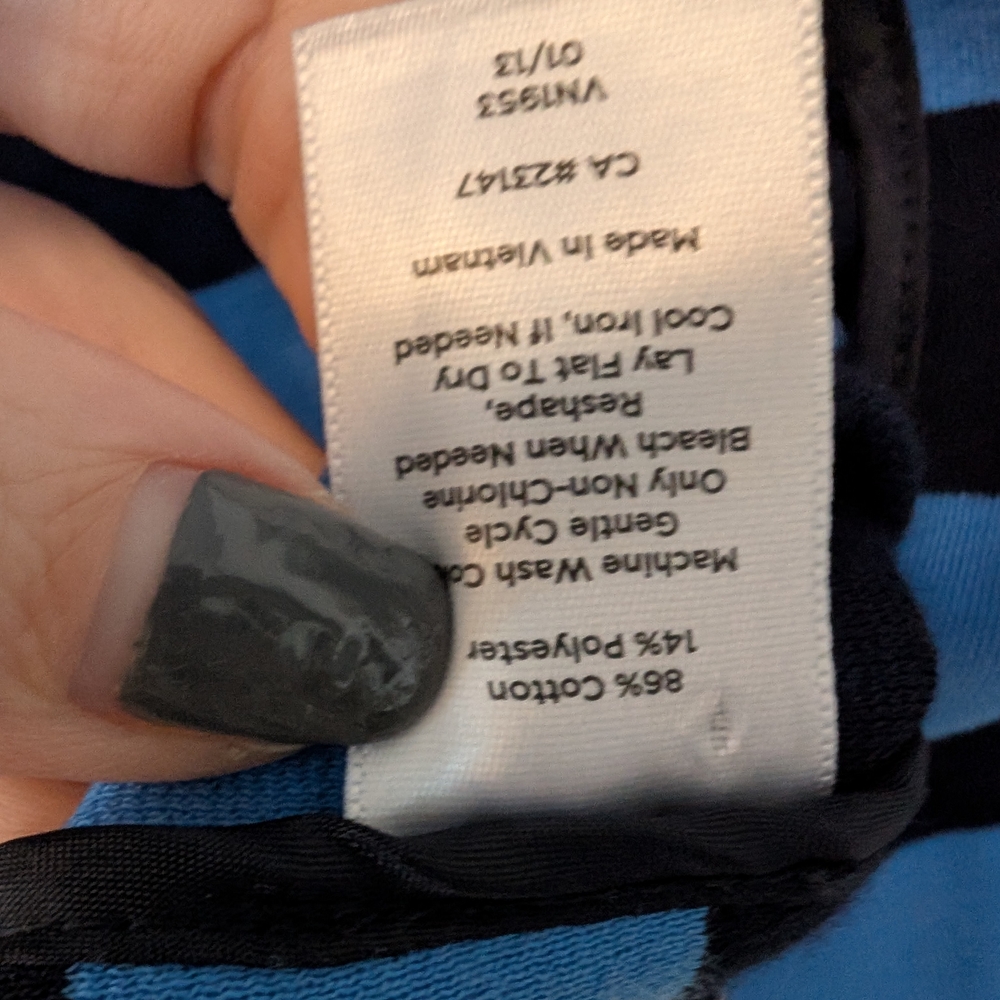 Talbots Women's Comfortable Striped Blazer in Blue and Black Size Large Petite - Picture 4 of 5
